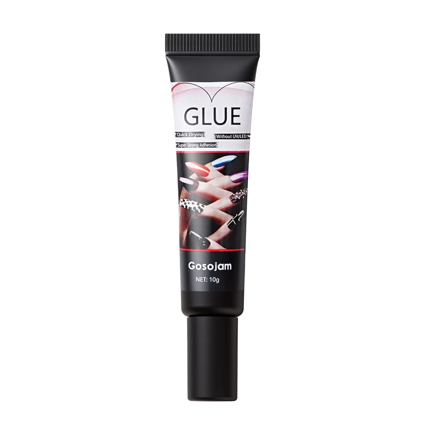 Super Strong Nail Glue for Acrylic Nails, No Uv Light Needed, Fast-Drying Professional Nail Glue, Durable & Water-Resistant Nail Glue for Press-On Nails, Long-Lasting Semi-Solid Glue