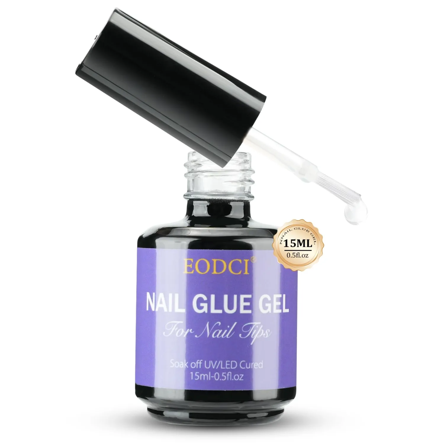 Gel Nail Tips Glue, 15ml Nail Glue Gel Soak Off Glue Super Strong Nail Glue U V Cured Needed Acrylic Nail Gel for Nails Extension Fake Nails Press On Nails
