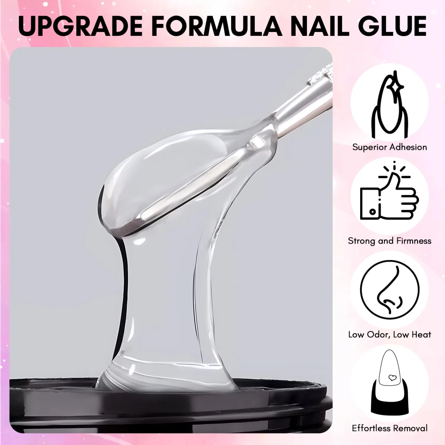 Makartt Solid Nail Glue Gel: Clear Long-Lasting Adhesive for Fake Tips, Press on and Acrylic Nails, Non-Stick Hands Hard Gels for DIY Art and Home Salon Use 15ml