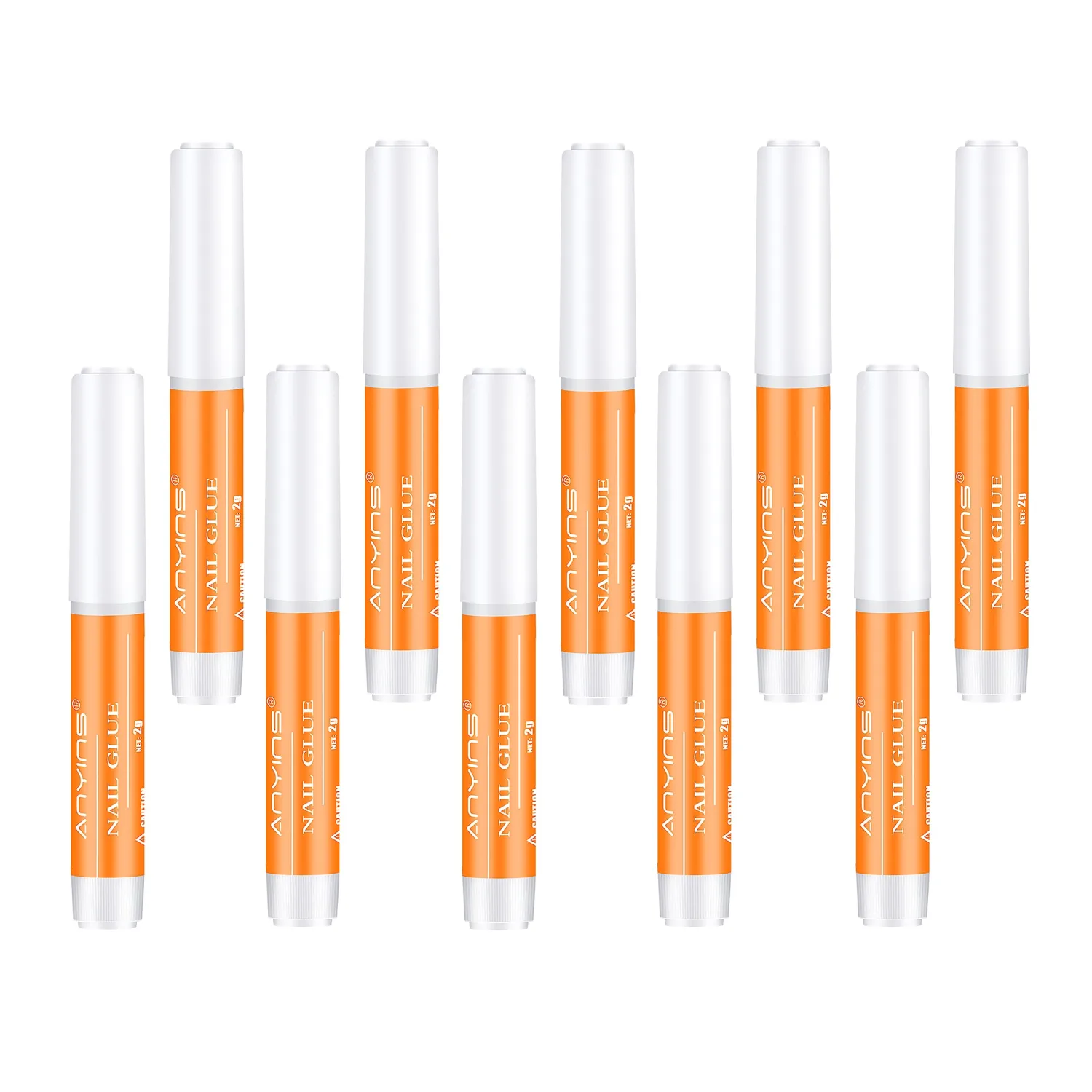 Nail Glue, 10PCS Super Strong Nail Glue for Acrylic Nails Long Lasting Adhesive for Press On Nails Professional Acrylic Non-Toxic Adhesive Strong Hold for Home DIY 0.07OZ/PCS