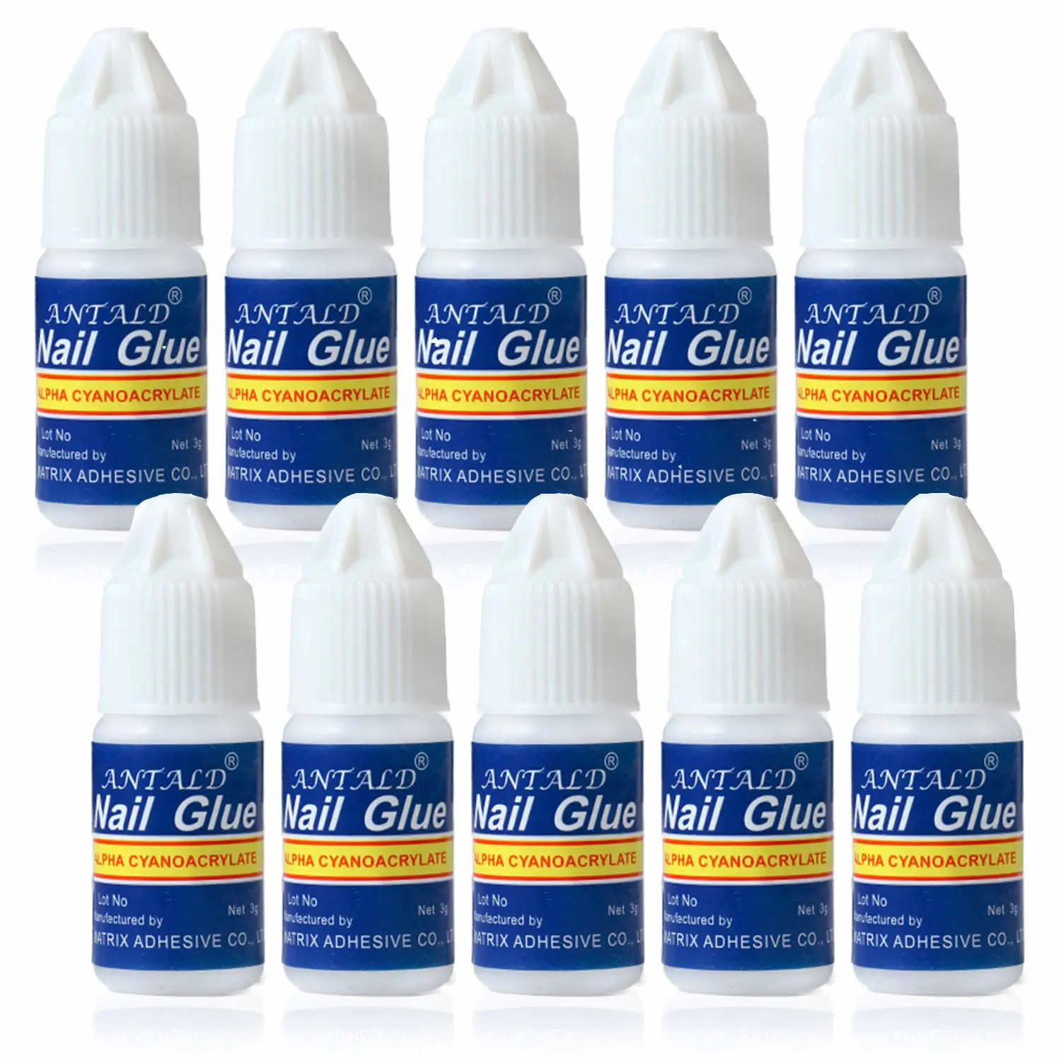 Nail Glue,Super Strong Nail Glue for Acrylic Nails,Professional Nail Tip Glue for Press On Nails Long Lasting Acrylic Nail Glue For Nail Tips Broken Nails Bond Fake Nails Nail Glue Gel 0.1OZ 10 Bottle