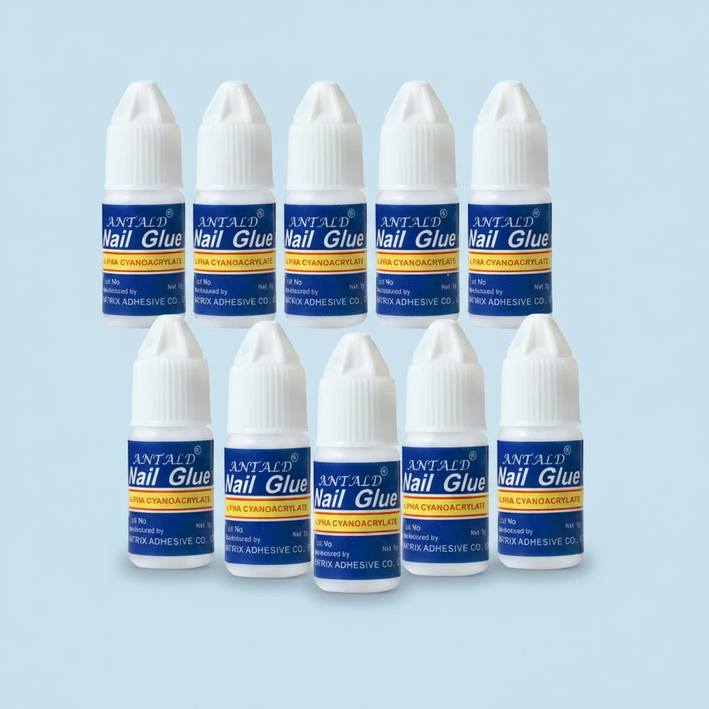 Nail Glue,Super Strong Nail Glue for Acrylic Nails,Professional Nail Tip Glue for Press On Nails Long Lasting Acrylic Nail Glue For Nail Tips Broken Nails Bond Fake Nails Nail Glue Gel 0.1OZ 10 Bottle