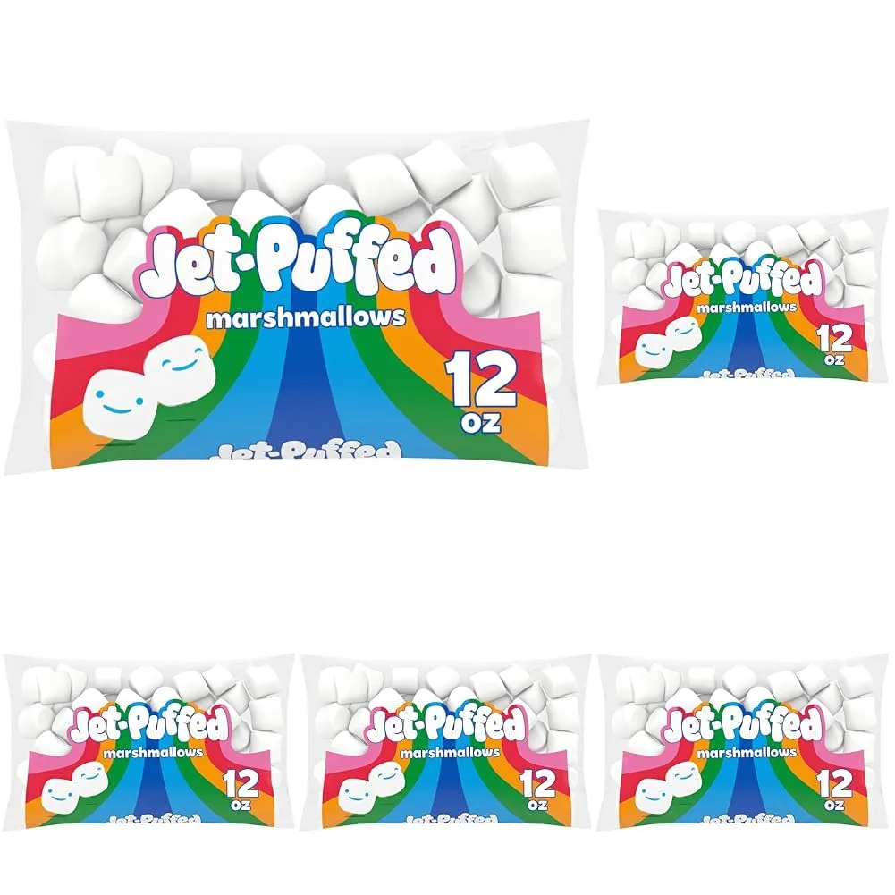 Jet-Puffed Marshmallows, 12 Oz Bag (Pack of 5)
