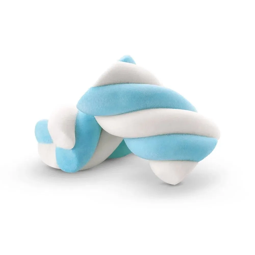 The Hampton Candy Company Blue & White Marshmallow Twists, 8.8 Oz. Bag, Blue Candy, Bulk Marshmallows