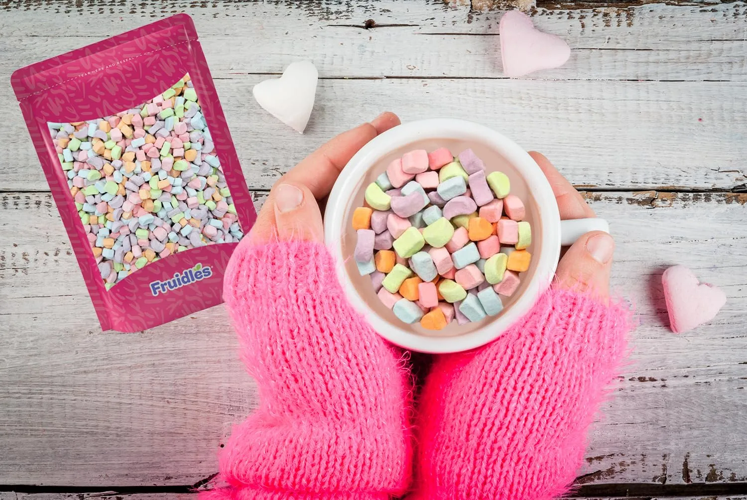 Fruidles Multicolor Mini Dehydrated Marshmallows in Resealable Bag - for Great Toppings (5 Ounces)