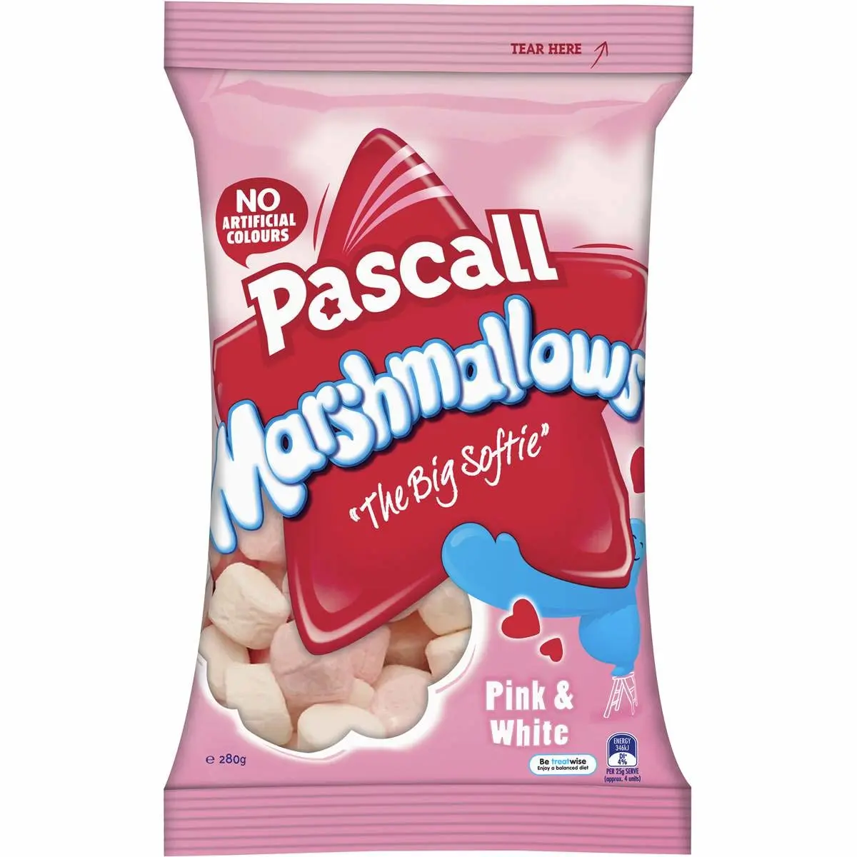 Pascall Marshmallows, 280g, Pink & White