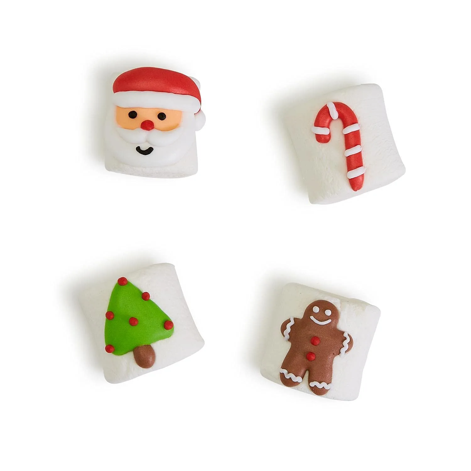 Two's Company 81769 Christmas Marshmallow Candy A/4 Designs, 1.75-inch Depth, Sugar