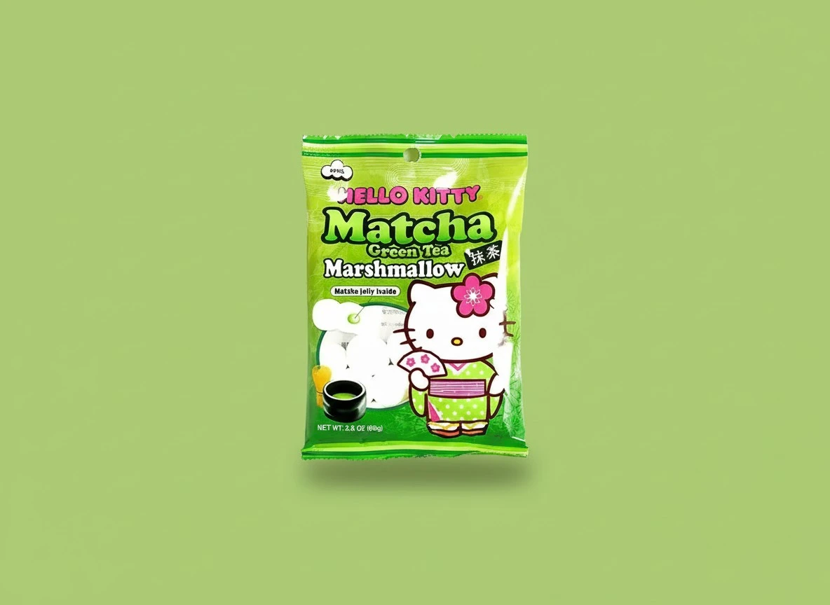 Hello Kitty Matcha Green Tea Marshmallow 80g, 3 Pack