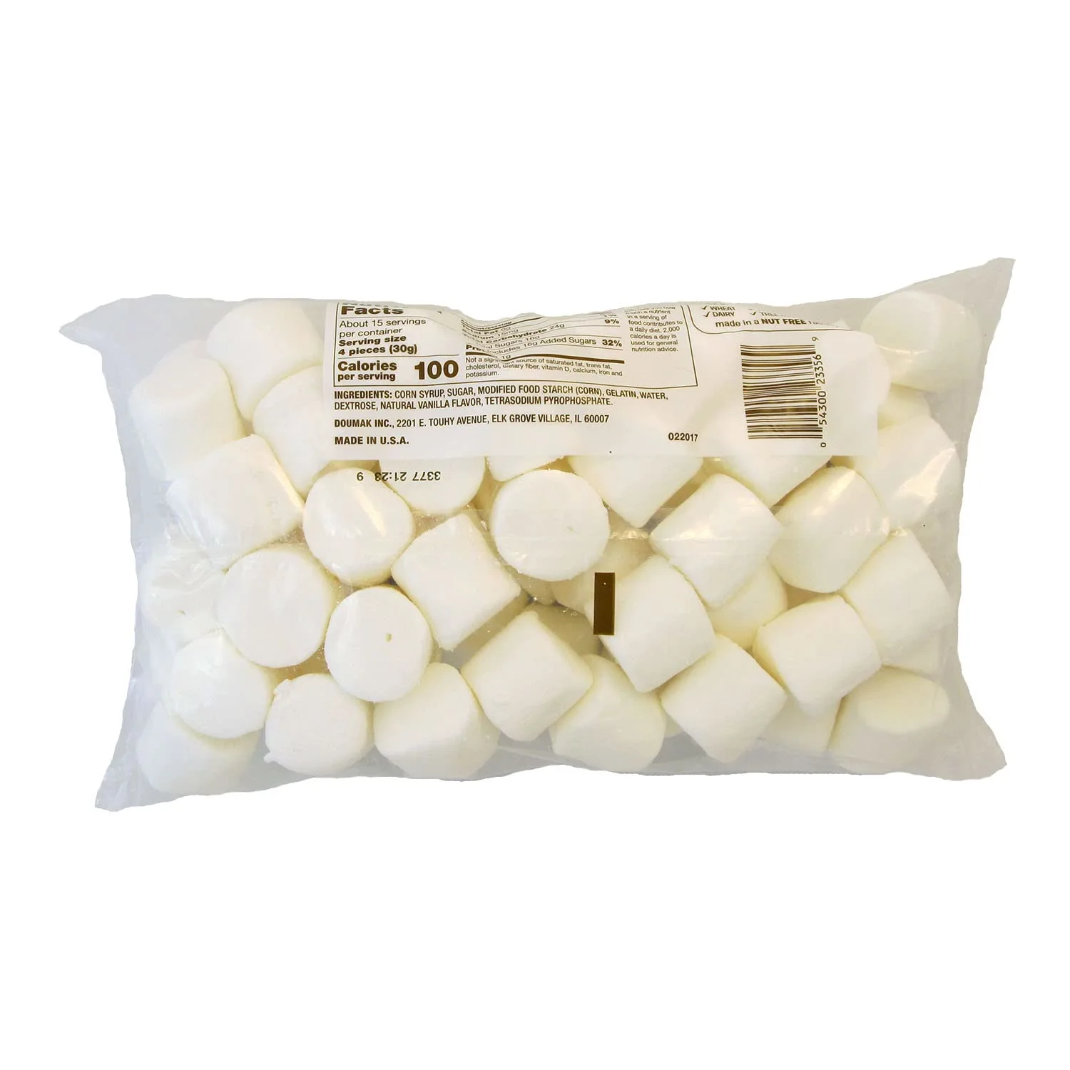 Campfire Large White Marshmallows | 1 Count | 1 lb Package | No Artificial Flavors or Colors | Fat Free, Gluten Free, Cholesterol Free | Perfect for Snacking
