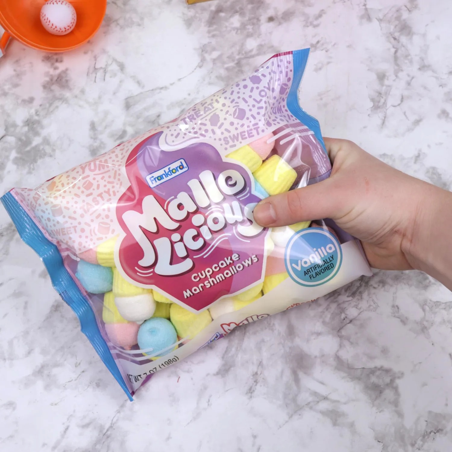 Sweetzo - Vanilla Cupcake Marshmallows, Dessert Toppers and Candy Bowl Fillers, Bulk Bags, 7 Ounces Each (Pack of 3)