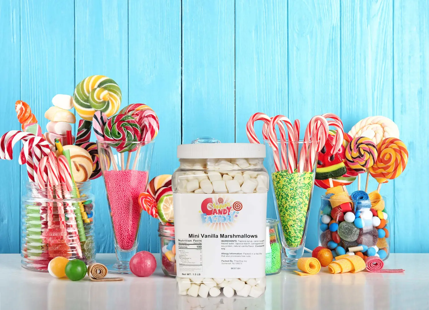 Sarah's Candy Factory All Natural Vegan Marshmallow in Jar, 1.5 Lbs