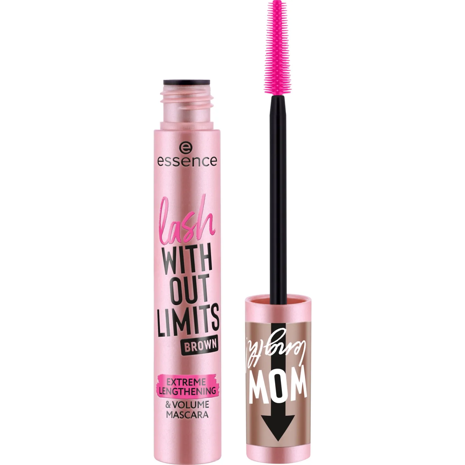 essence | Lash Without Limits Extreme Lengthening & Volume Mascara (02 | Brown) | Volumizing & Lengthening | Vegan, Cruelty Free & Paraben Free