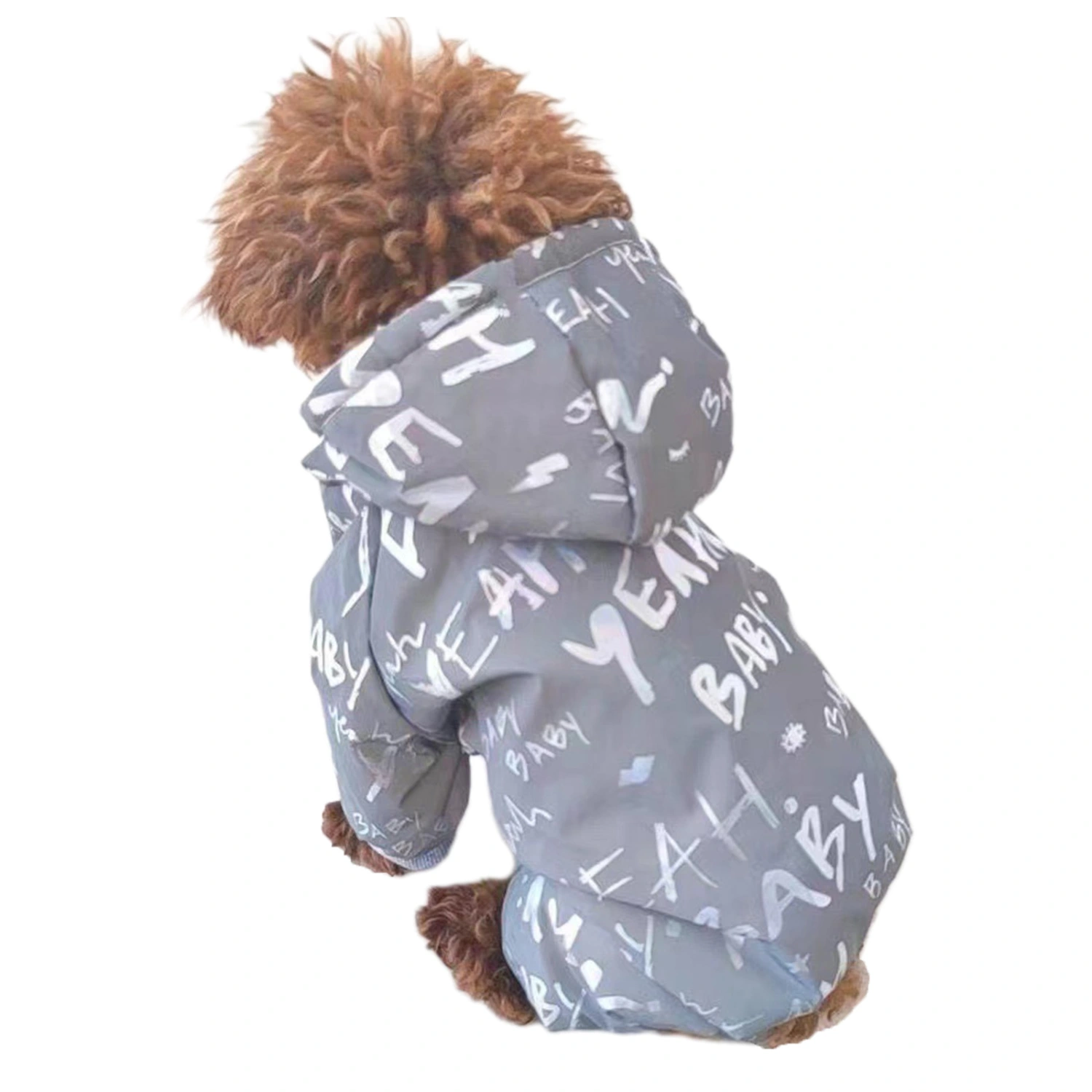 Dog Winter Hooded Jacket Reflective Four Leg Covered Fleece Pet Coat
