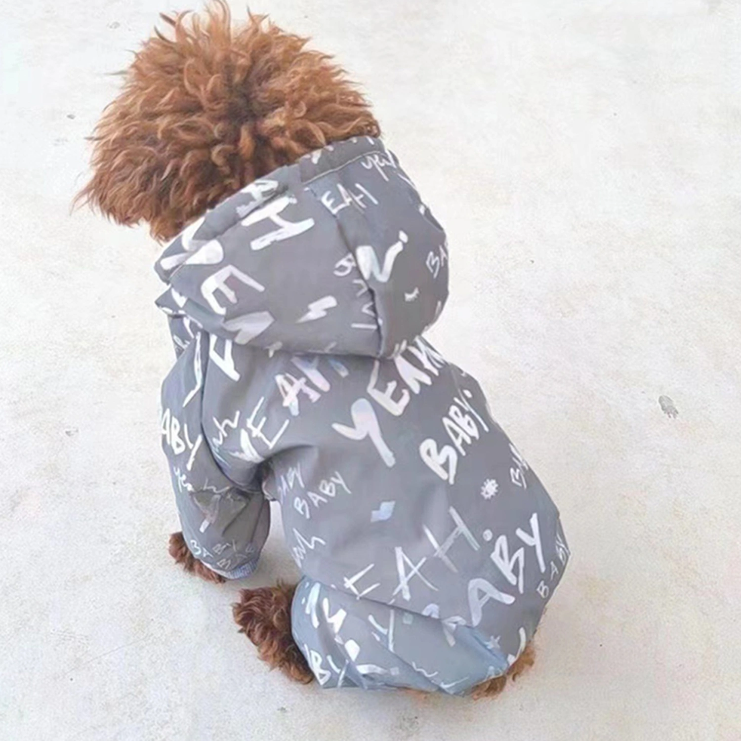 Dog Winter Hooded Jacket Reflective Four Leg Covered Fleece Pet Coat