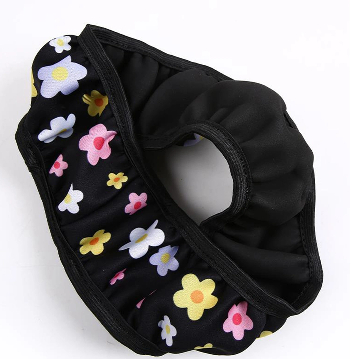 Women Car Steering Wheel Cover 38cm Flower Print Soft Interior Fitting