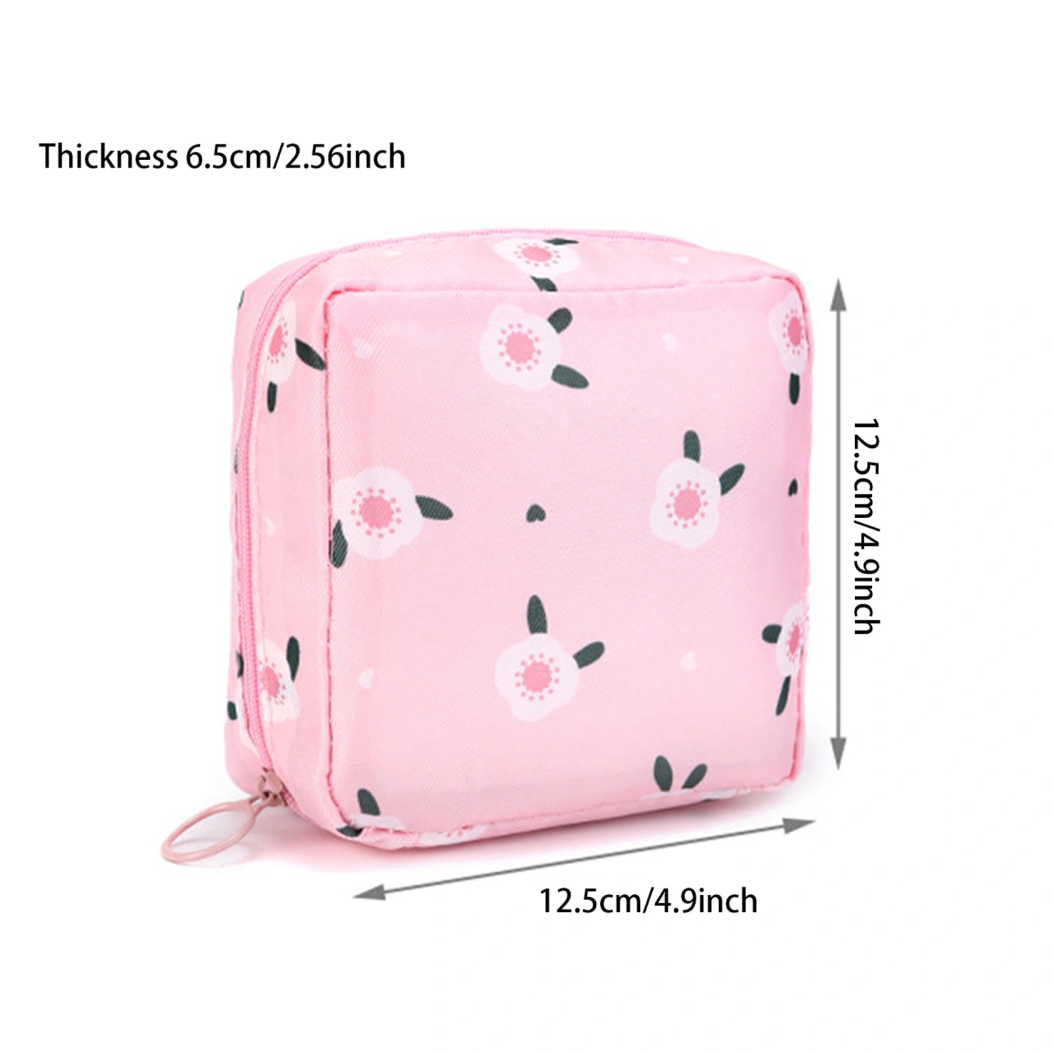 Women Sanitary Napkin Storage Bag Multipurpose Printed Coin Purse