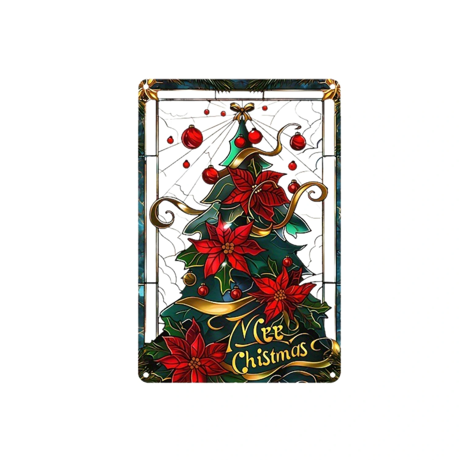 Christmas Tree Hanging Ornaments Flower Suncatcher Wall Decorations