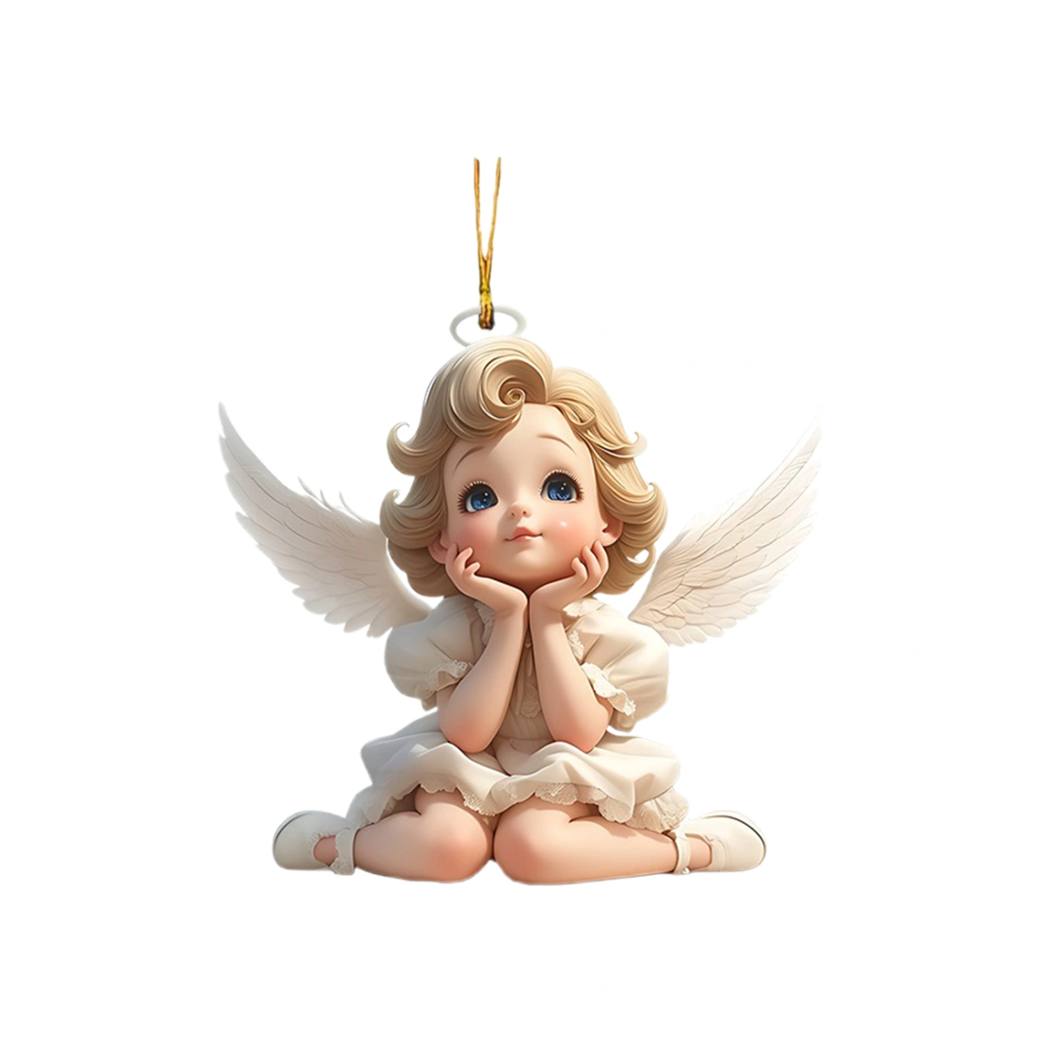 Angel Keychain Pendant Cute 2D Flat Acrylic Ornament Handbag Charms