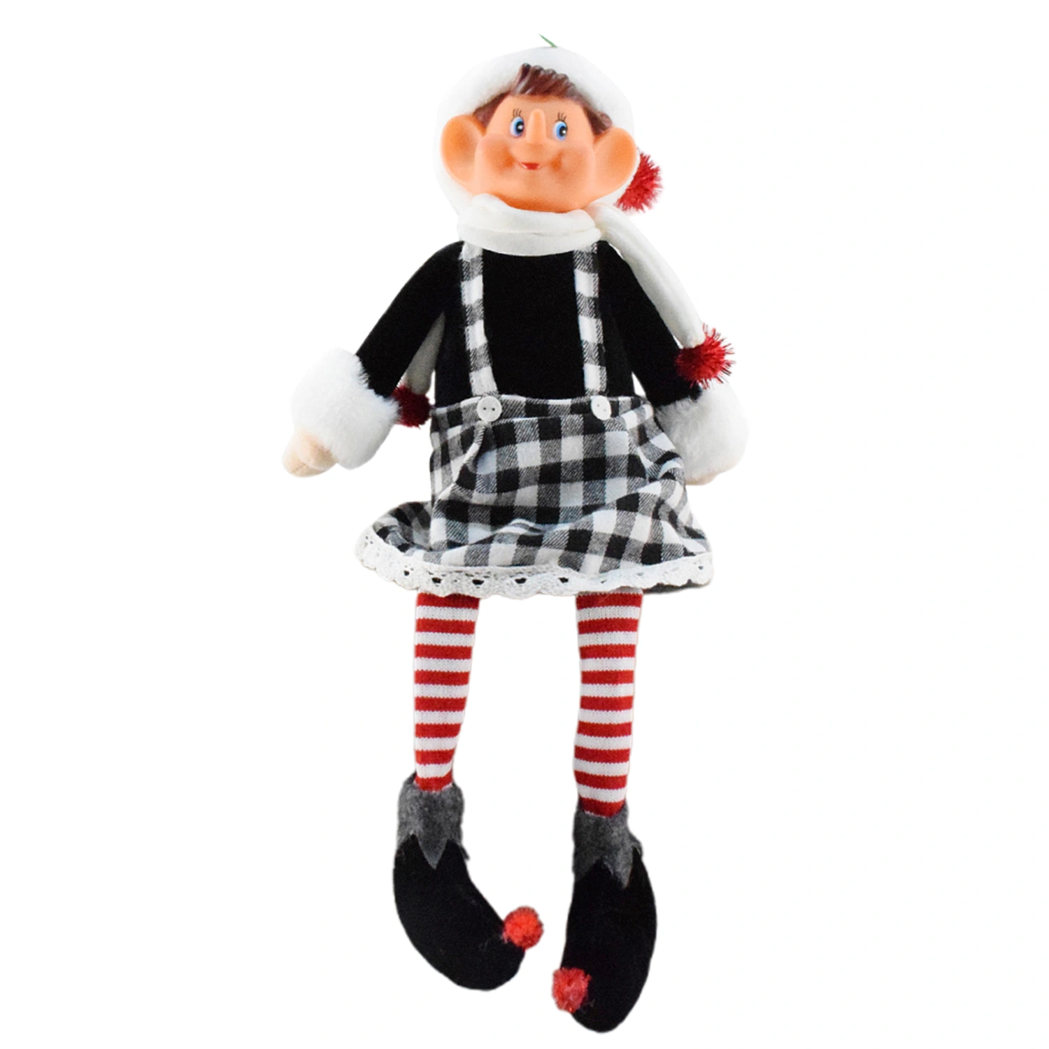 Christmas Elf Stuffed Animals Plaid Elf Plush Toys Collectible Dolls