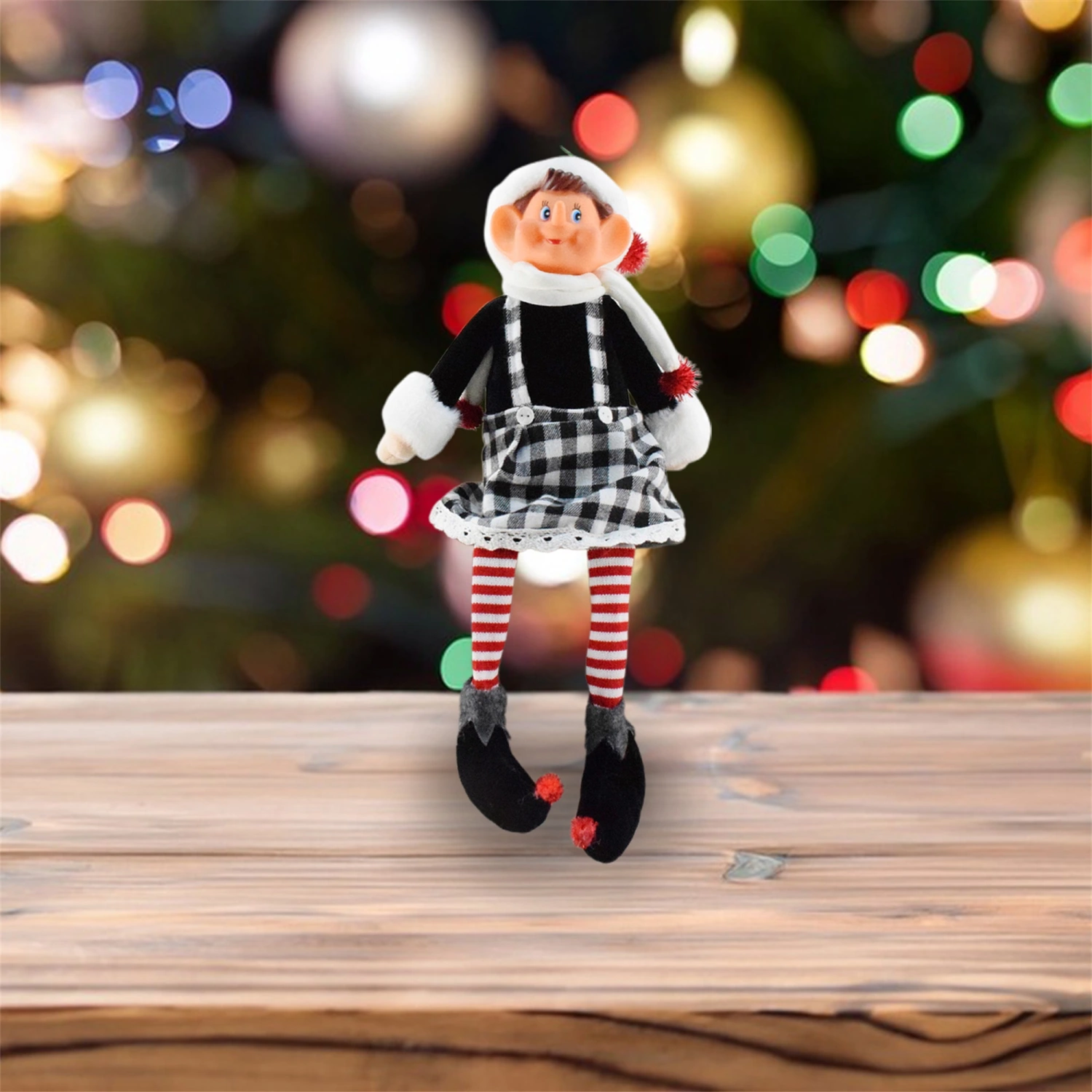 Christmas Elf Stuffed Animals Plaid Elf Plush Toys Collectible Dolls