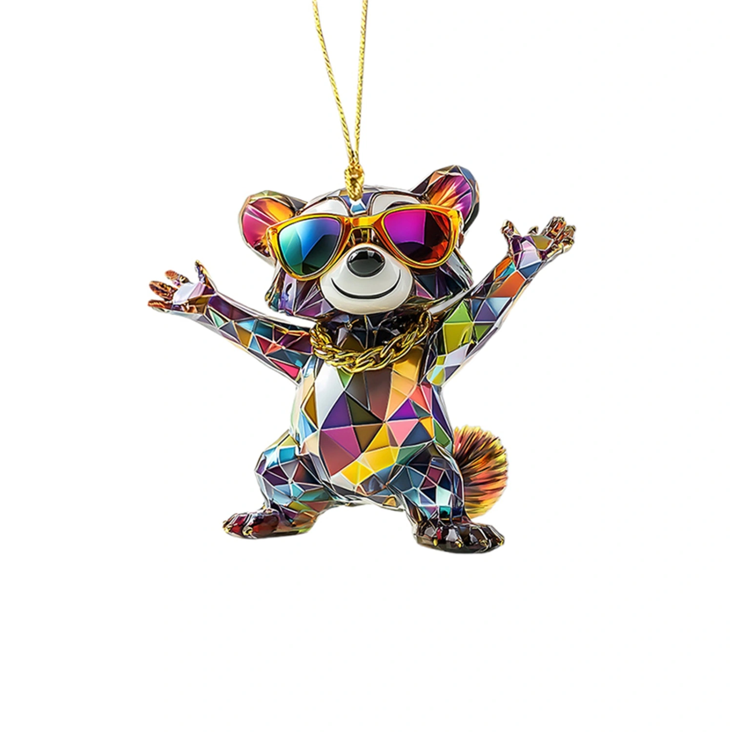 Cartoon Animal Keychains, Colorful Car Mirror Hanging Pendant Keyring