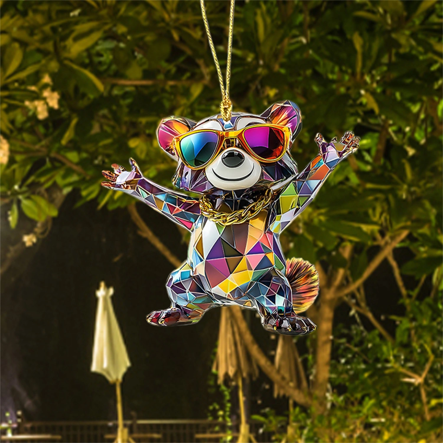 Cartoon Animal Keychains, Colorful Car Mirror Hanging Pendant Keyring