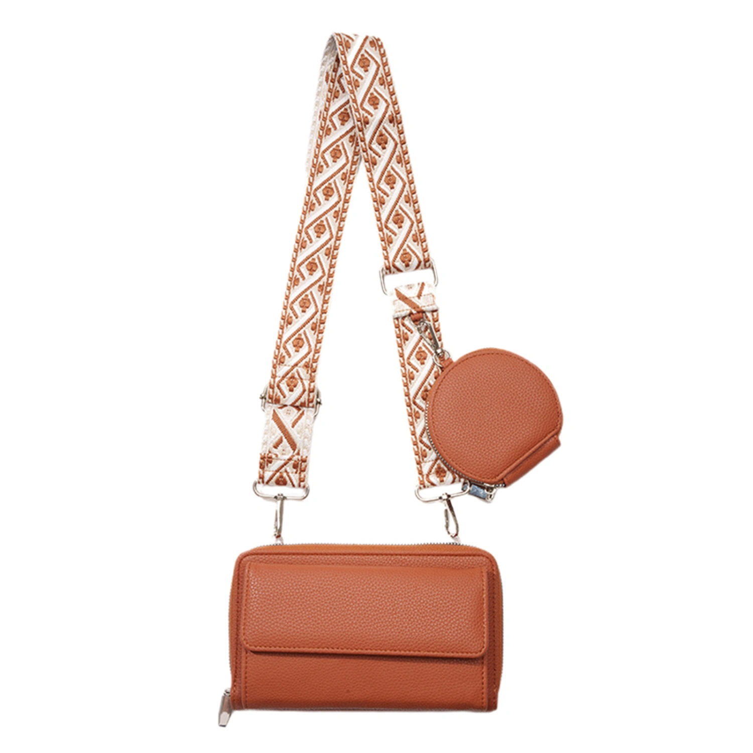 Women's Shoulder Bags Stylish Phone Bags with Coin Purse 2 Pcs Set