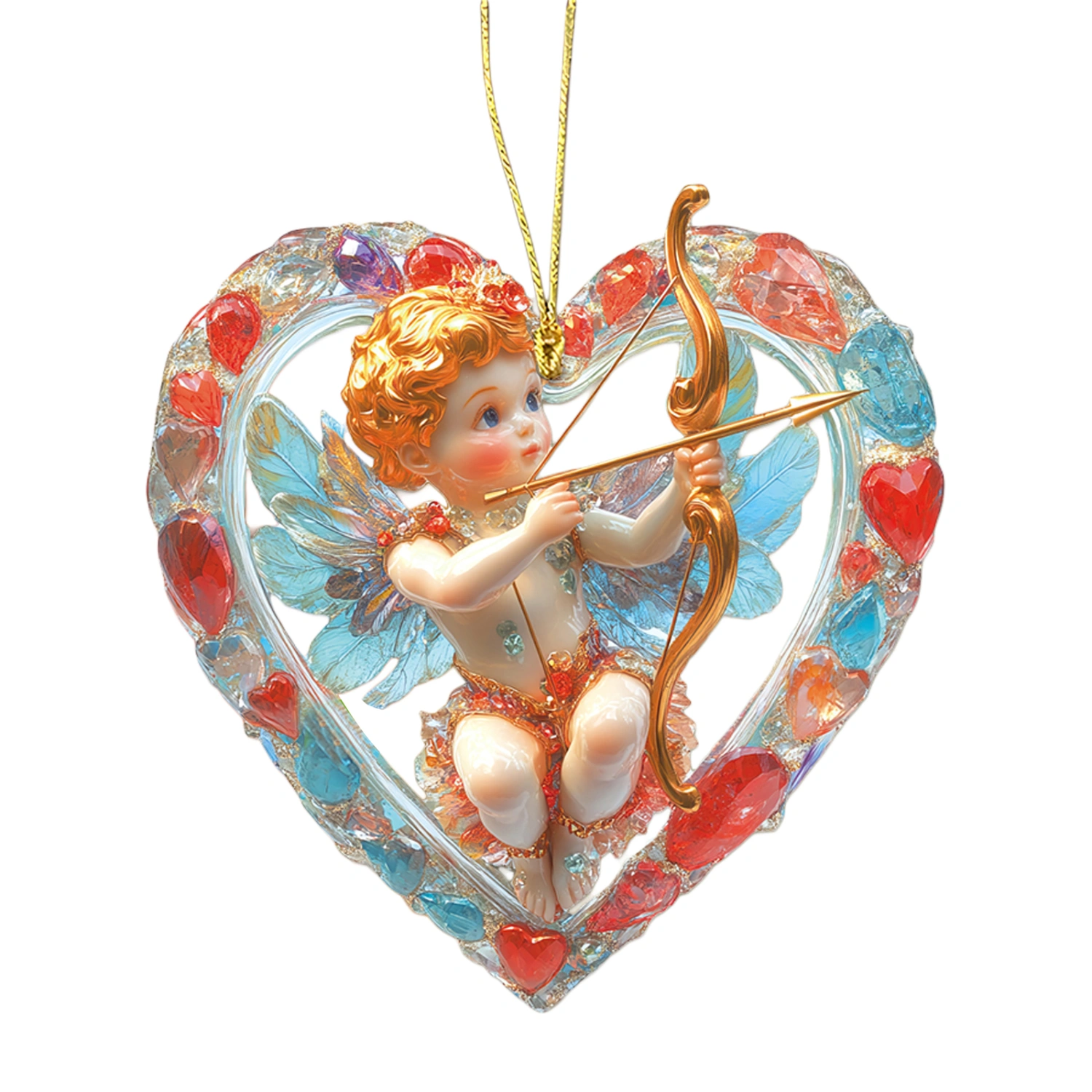 Cartoon Keychains, Cute Angel Car Mirror Hanging Pendant Present
