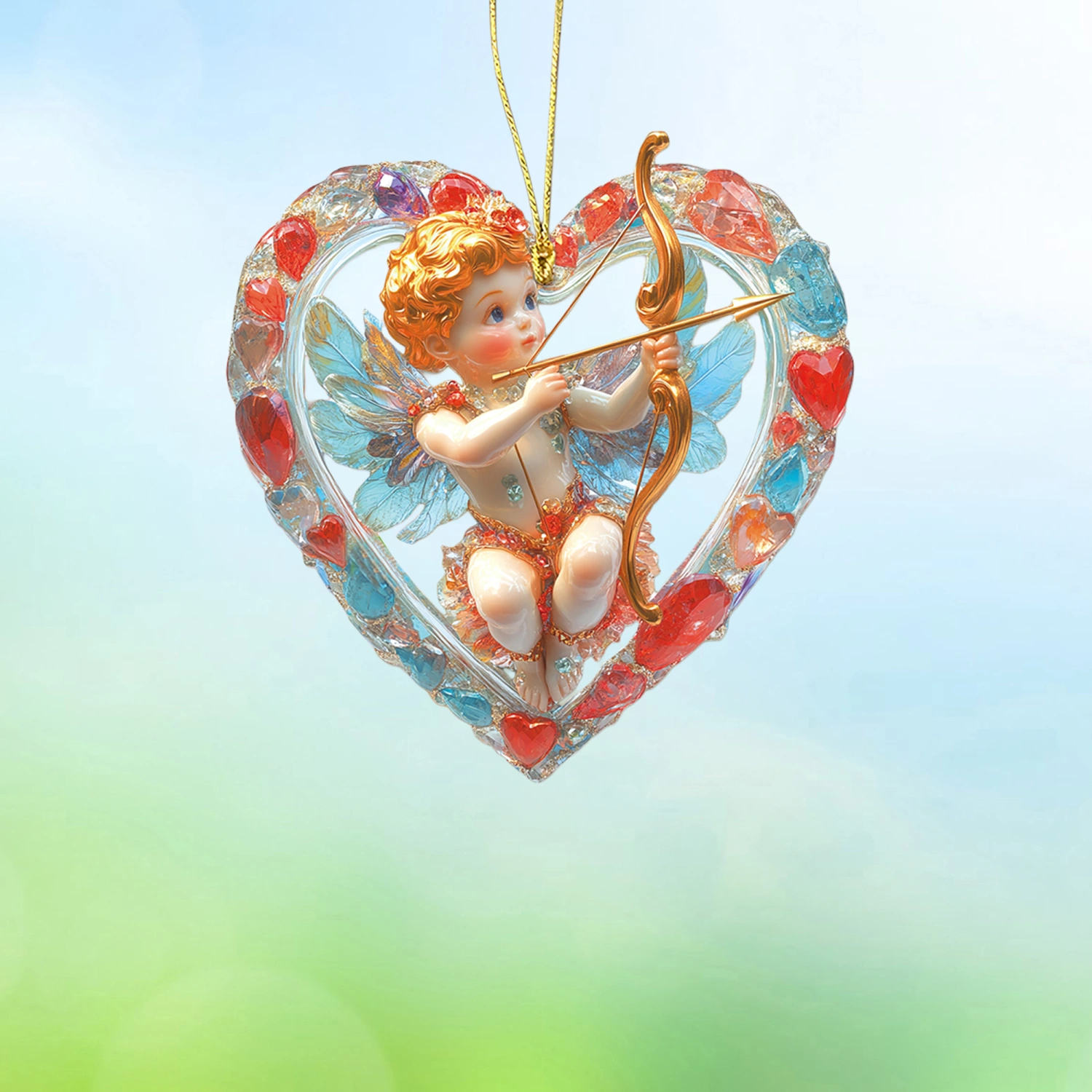 Cartoon Keychains, Cute Angel Car Mirror Hanging Pendant Present