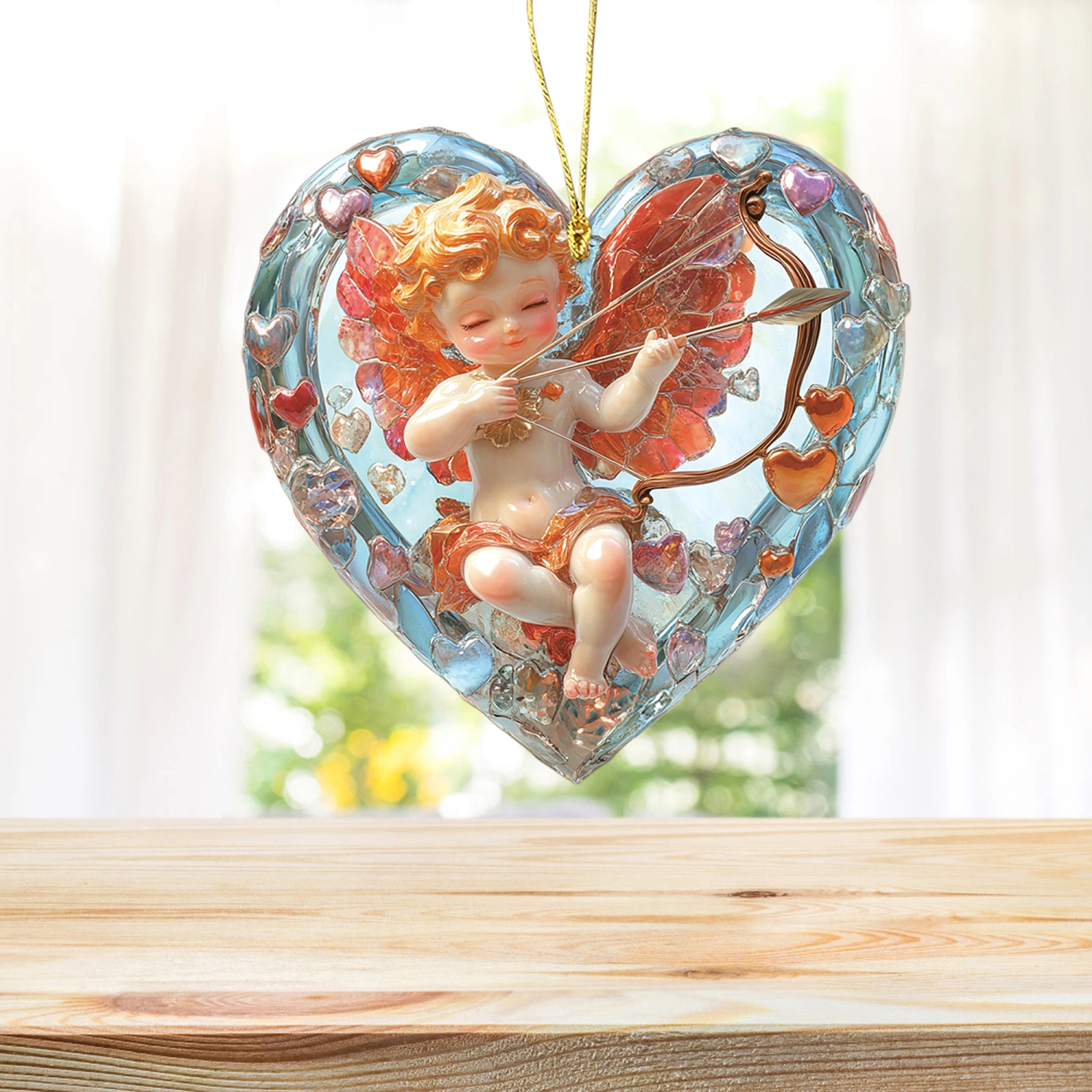 Cartoon Keychains, Cute Angel Car Mirror Hanging Pendant Present