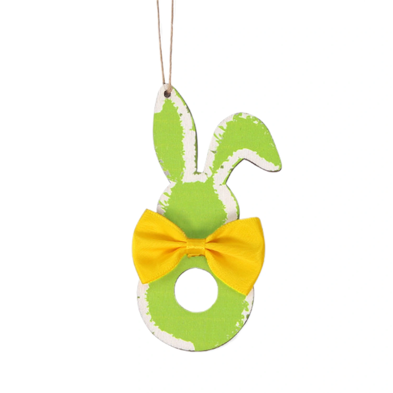 Easter Bunny Hanging Ornament Wooden Rabbit Sign Hanging Decor
