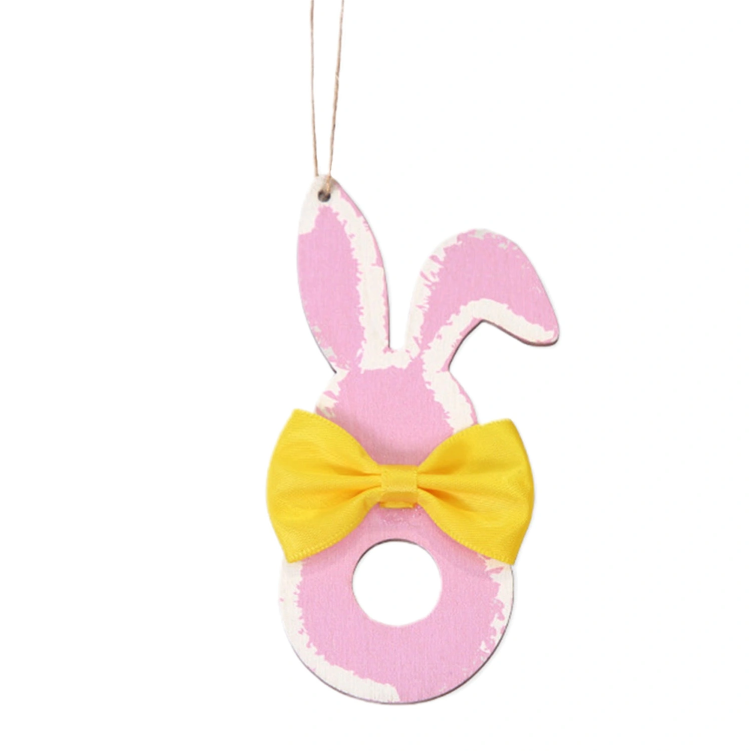 Easter Bunny Hanging Ornament Wooden Rabbit Sign Hanging Decor