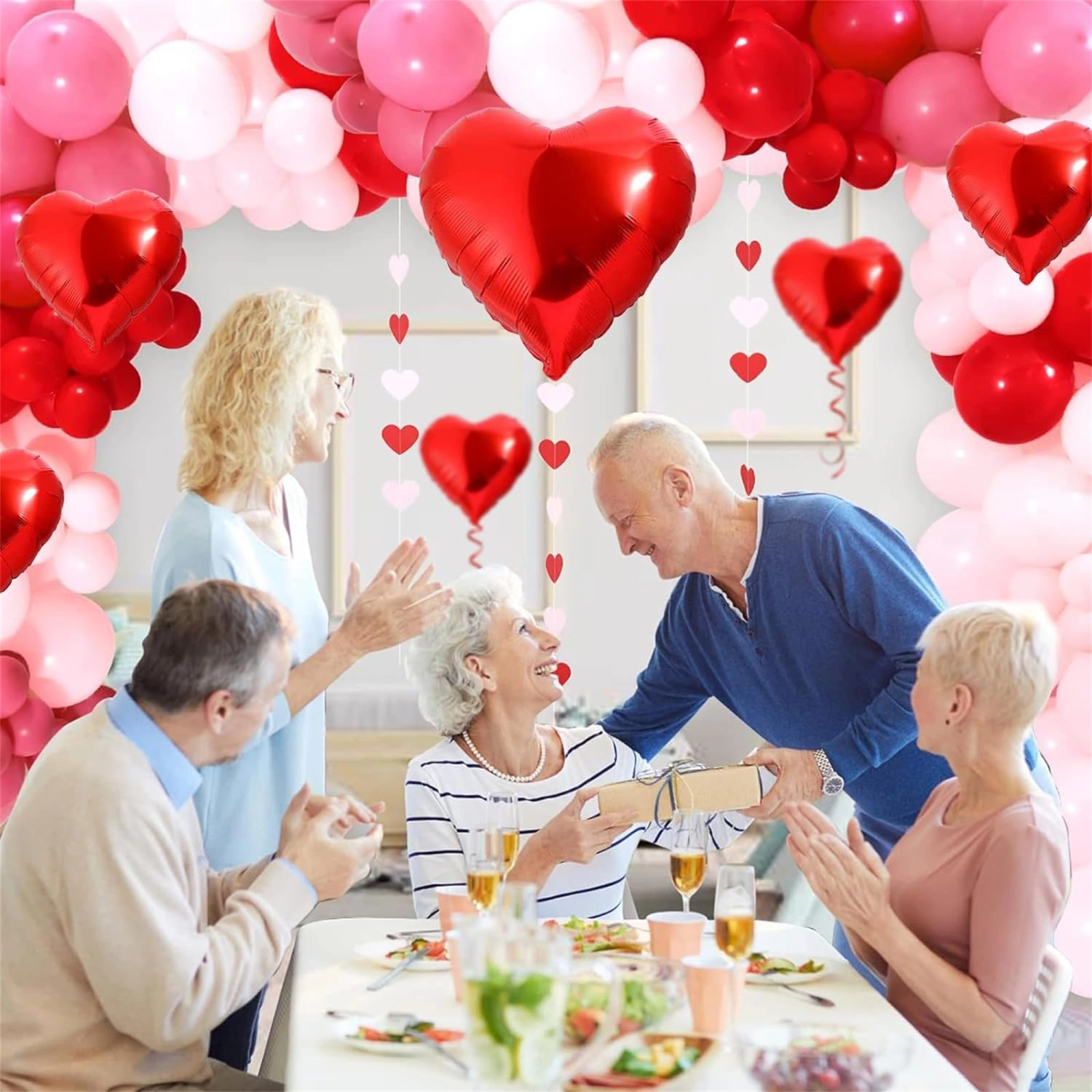 Balloon Arch Kit 117 Pcs Valentine's Day Garland Arch Romantic Decor