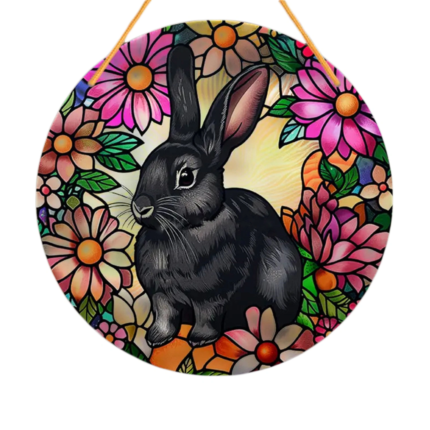 Easter Bunny Hanging Door Sign Acrylic Rabbit Home Party Decor
