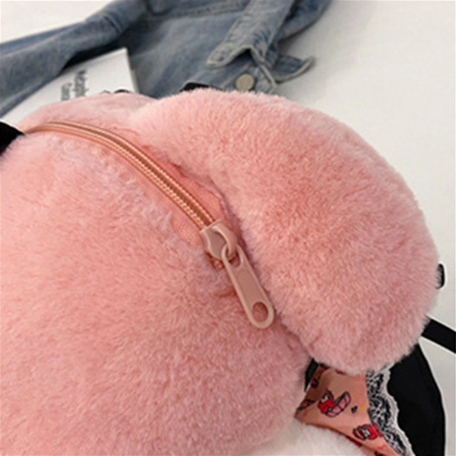 Women Plush Backpack, Trendy Cartoon Large Capacity Daily Bag