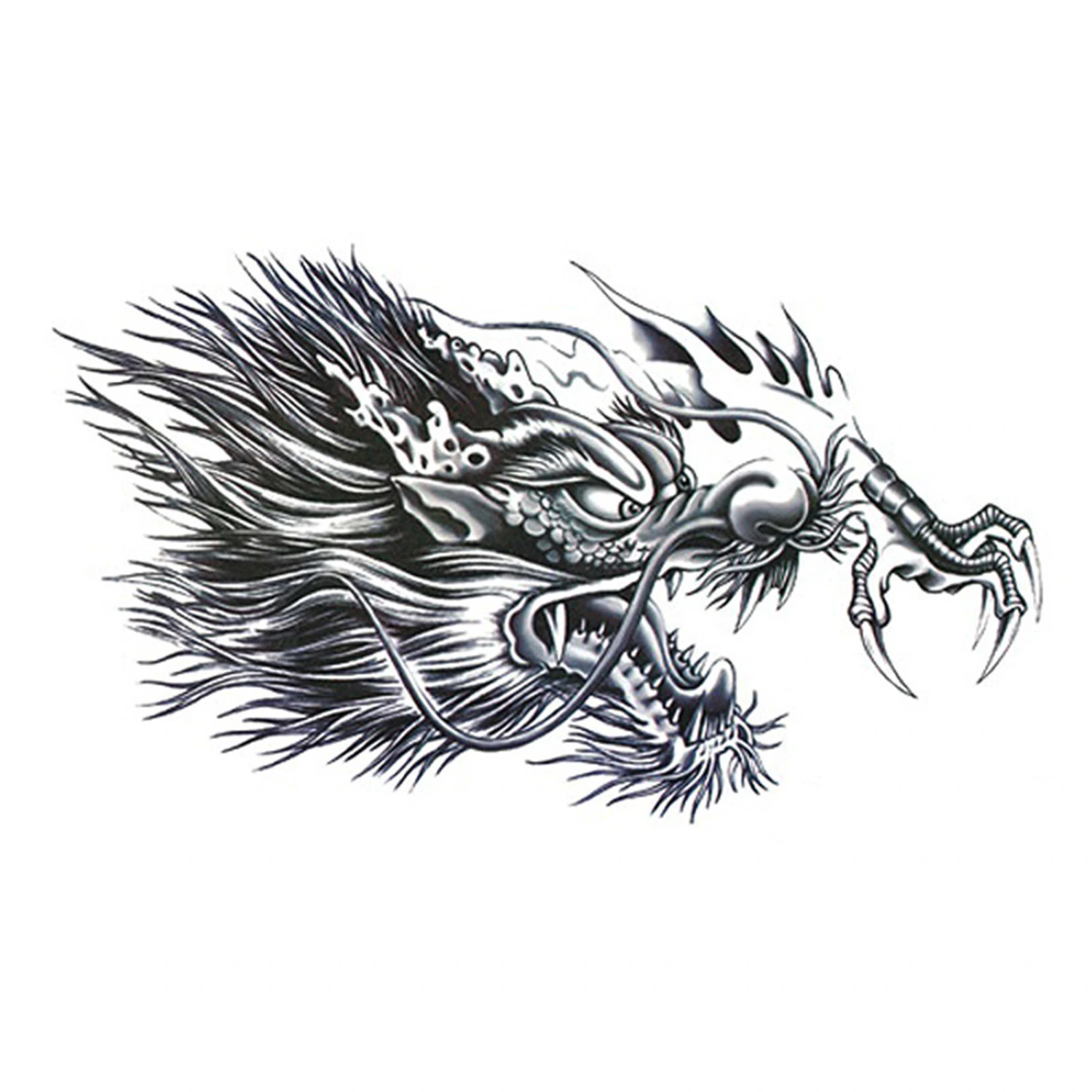 【GL】 Temporary Tattoos Long Lasting Waterproof Dragon Tattoo Stickers