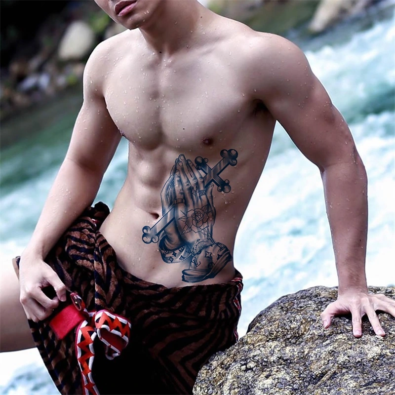 【GL】Semi-Permanent Cross Tattoos Plant-Based Ink Tattoo Stickers