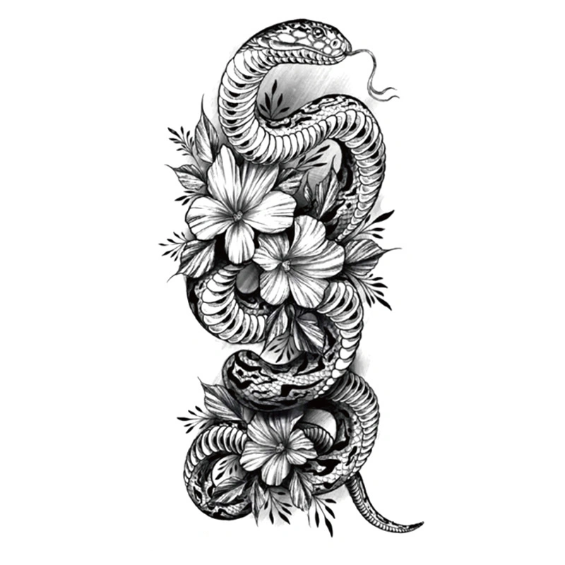 【GL】Temporary Tattoos Realistic Skull Scorpion Snake Tattoo Stickers
