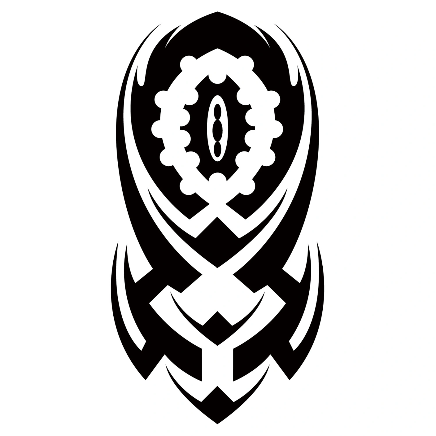 【GL】Black Temporary Tattoos Realistic Totem Temporary Tattoos Stickers