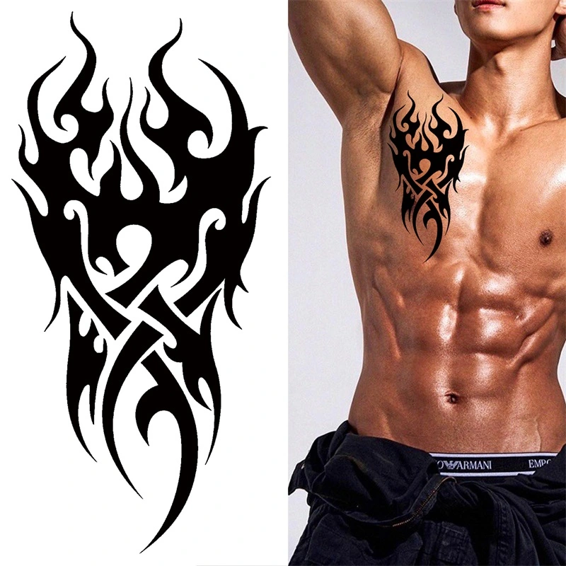 【GL】Black Temporary Tattoos Realistic Totem Temporary Tattoos Stickers