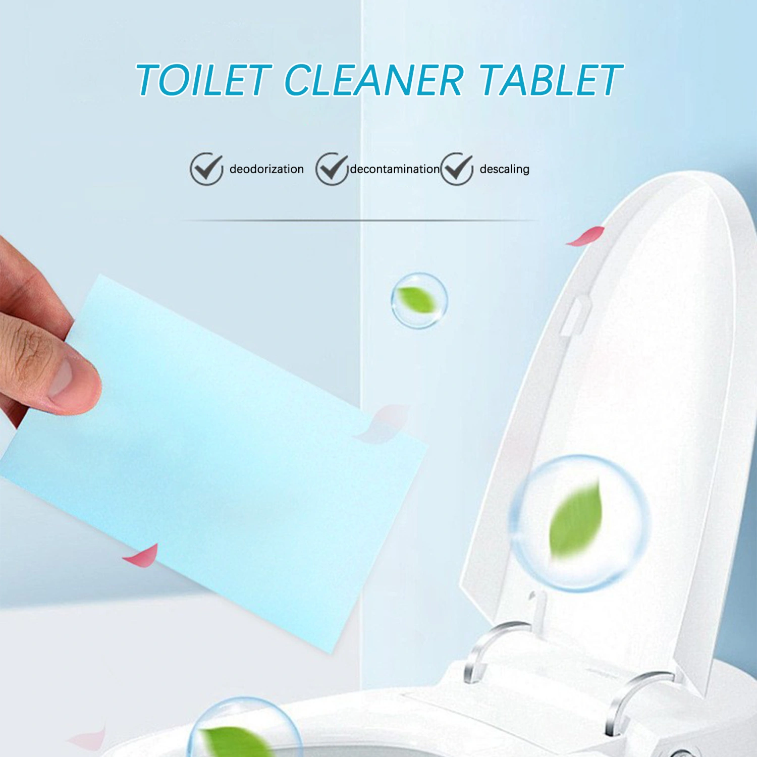 Toilet Cleaning Sheets 30 Pcs Dissolvable Toilet Bowl Cleaner Strips