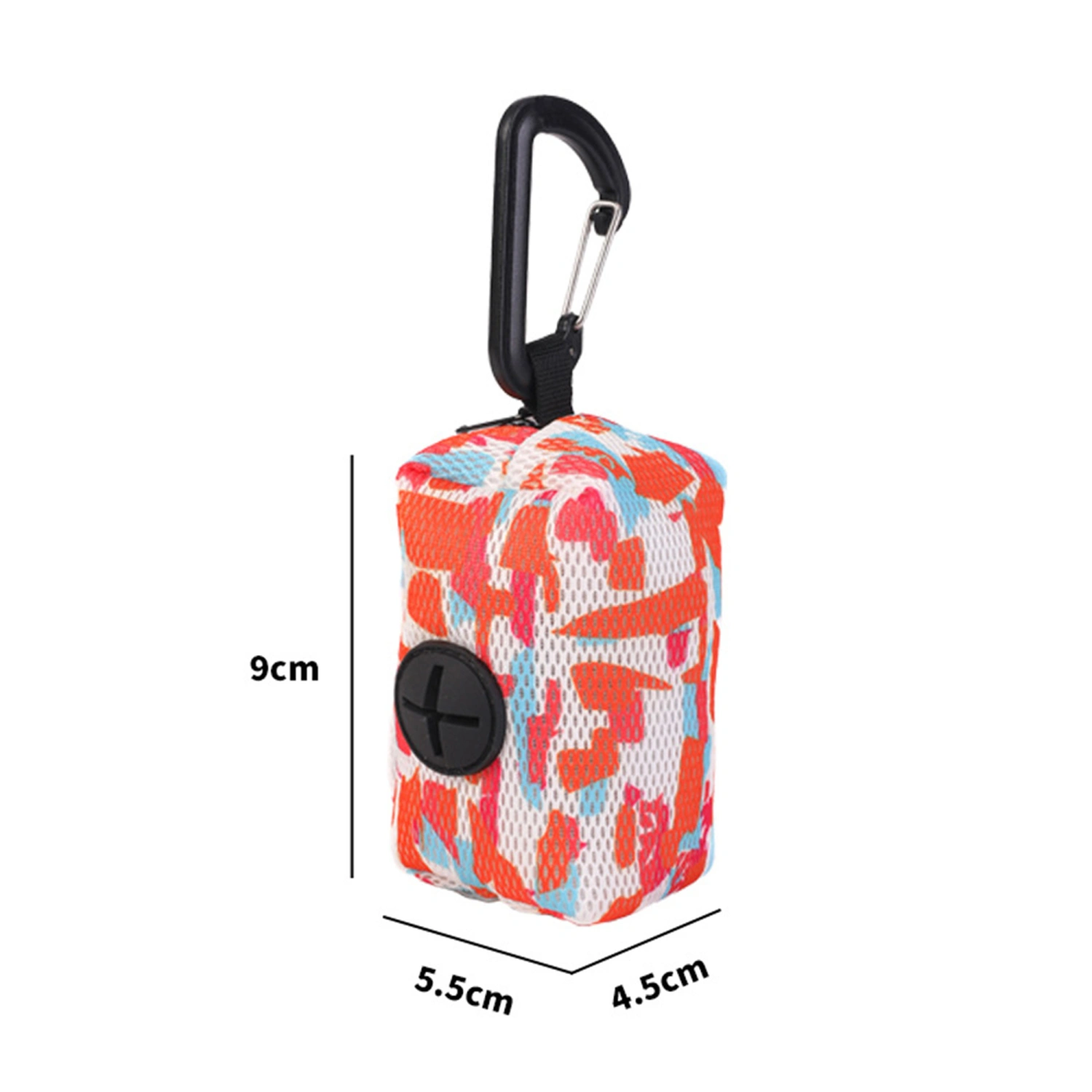 Dog Poop Bag Holder for Leash Waste Bag Dispenser with Carabiner Clip