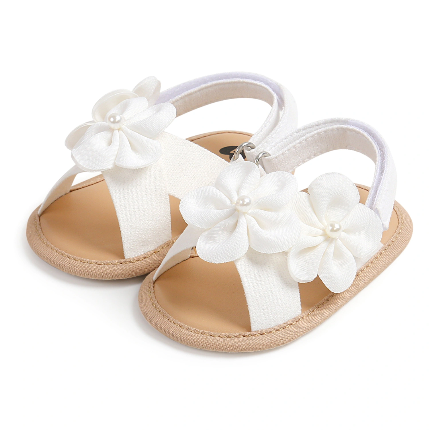 Baby Girls Summer Sandals Cute Large Flower Flat Shoes Non-Slip