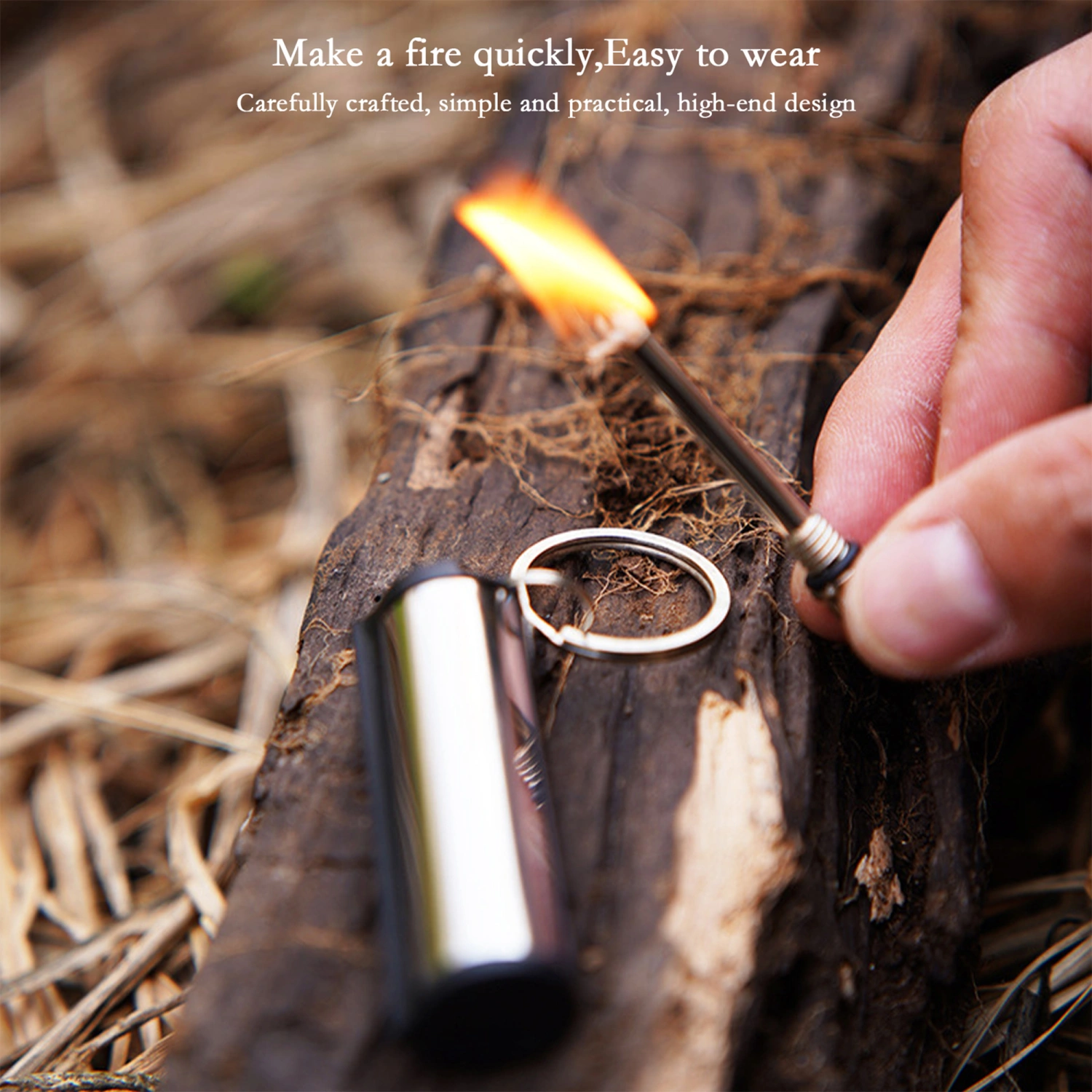 Permanent Match, Stainless Steel Lighter Fire Starter Survival Tool