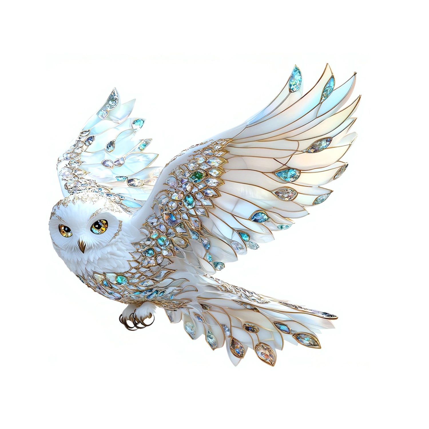 Acrylic Owl Suncatcher Gemstone Bird Sunlight Hanging Ornament