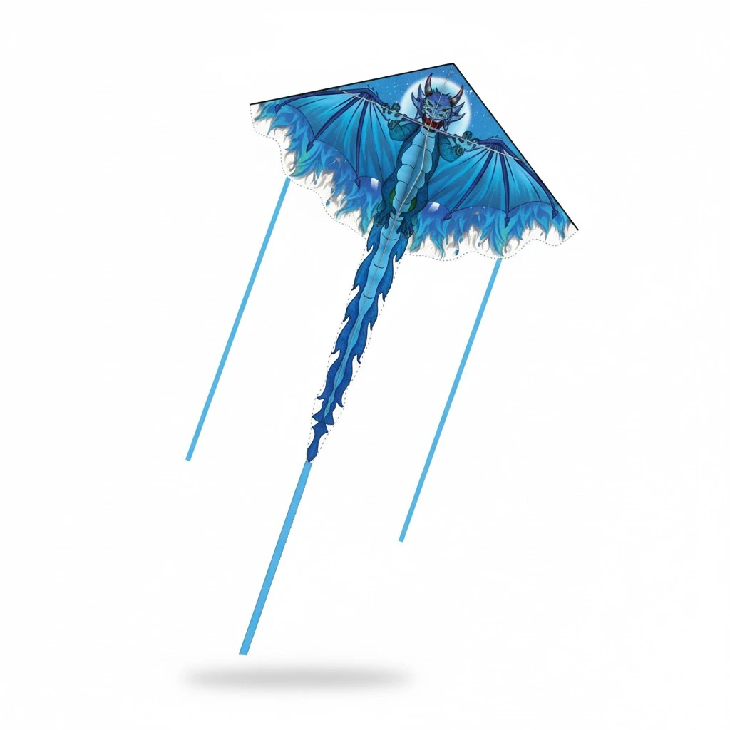 Kids Kite, 1.4m Colorful Cool Pterosaur Beach Kite Outdoor Toy