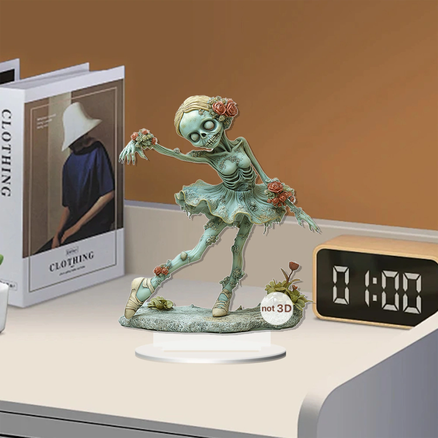 Skeleton Table Decoration Dancing Skeleton Girl Acrylic Flat Ornaments