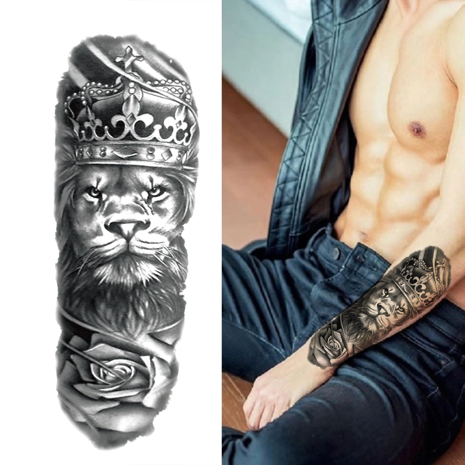 【GL】 Temporary Tattoo Long Lasting Realistic Waterproof Tattoo Sticker