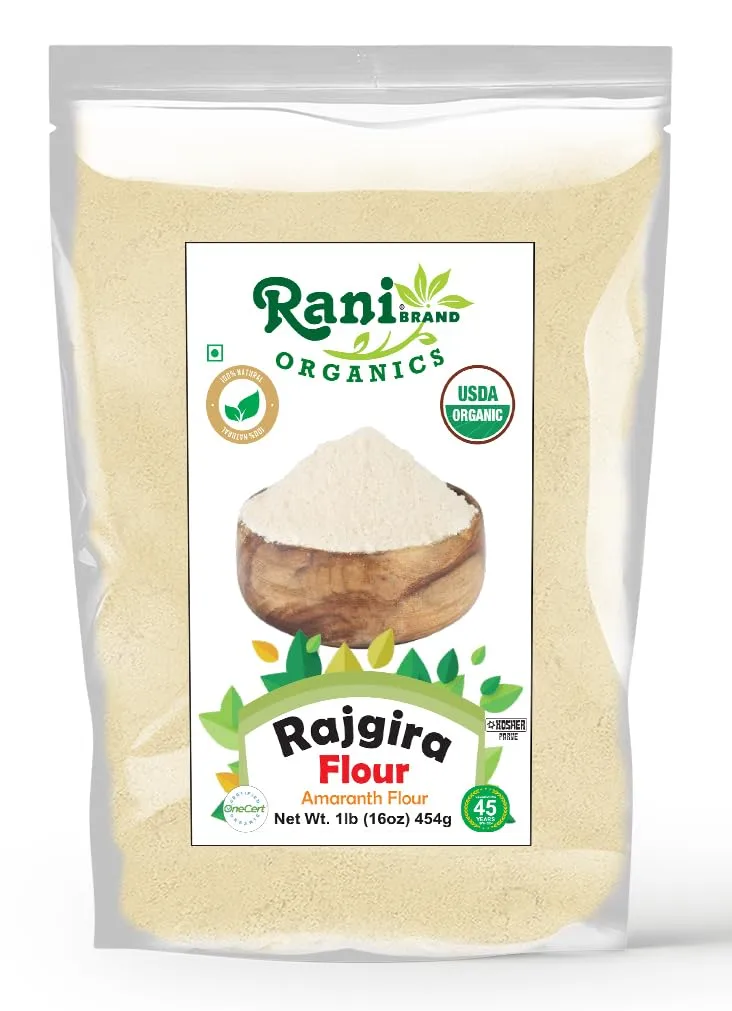 Rani Organic Rajgara Flour (Amaranth Flour) 16oz (1lb) 454g ~ All Natural | Vegan | Gluten Friendly | NON-GMO | Kosher | Indian Origin | USDA Organic Certified