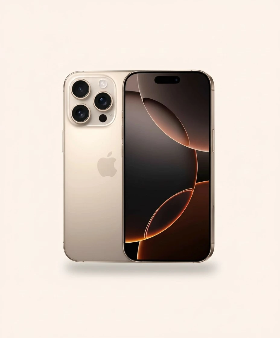 Apple iPhone 16 Pro Max, US Version, 256GB, Desert Titanium - Unlocked (Renewed Premium)